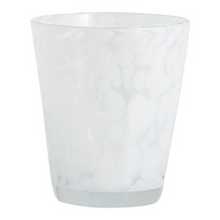 Load image into Gallery viewer, Clear and white decorative drinking glass