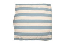 Load image into Gallery viewer, Skyblue&amp;ecru block stripe outdoor beanbag/ floor cushion- Small, med &amp; large