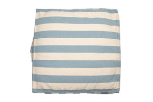 Skyblue&ecru block stripe outdoor beanbag/ floor cushion- Small, med & large