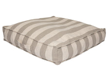 Load image into Gallery viewer, Sand&amp;Ecru block stripe outdoor beanbag/ floor cushion - Small, med &amp; large