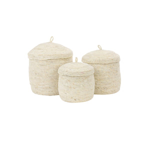 Light mangala storage baskets set of 3