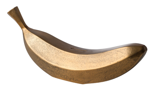 Golden banana money box