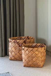 Metasequoia woven baskets set of 2