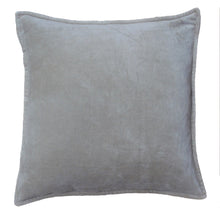 Load image into Gallery viewer, Silver taupe velvet cushion 45x45