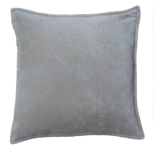 Silver taupe velvet cushion 45x45