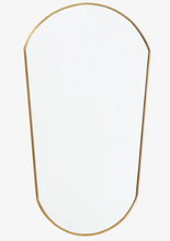 Load image into Gallery viewer, Gold oval wall mirror