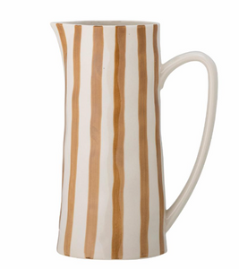 Brown striped stoneware jug