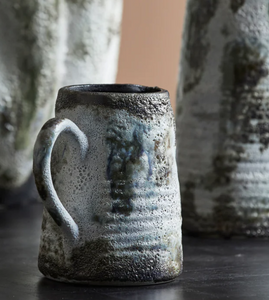 Textured green & white jug