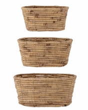 Load image into Gallery viewer, Water hyacinth baskets set of 3