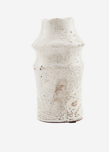 Pale beige glazed earthenware vase