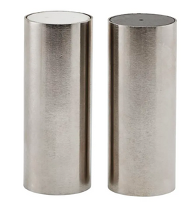 Brushed silver salt & pepper shaker