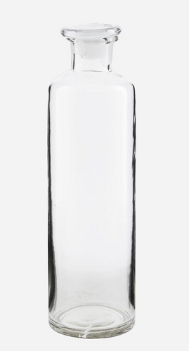 Glass bottle with lid
