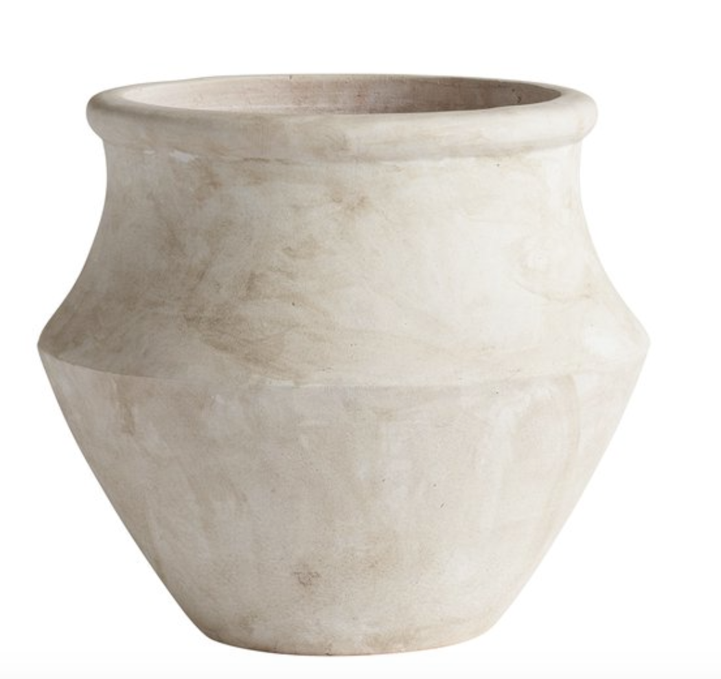 Planter white terracotta XL