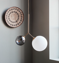 Load image into Gallery viewer, White &amp; grey bubble pendant light
