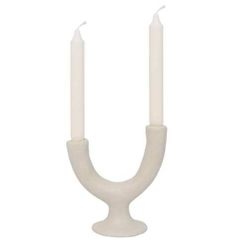 Off white ecomix candle holder