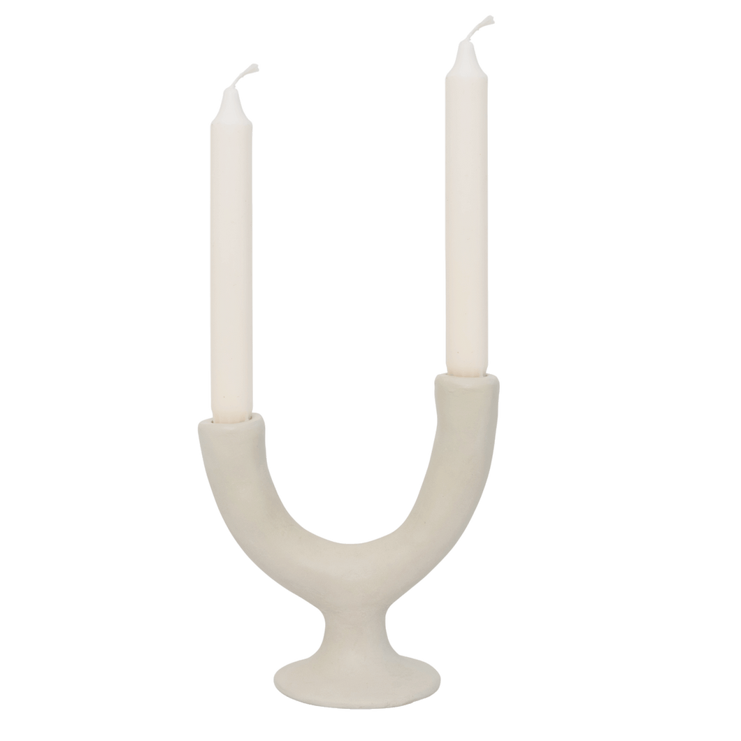 Off white ecomix candle holder