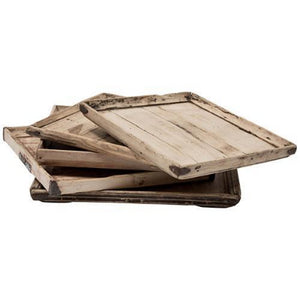 Wooden square tray