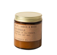 Load image into Gallery viewer, Amber &amp; Moss mini soy jar candle