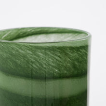 Load image into Gallery viewer, Tea light holder green swirls