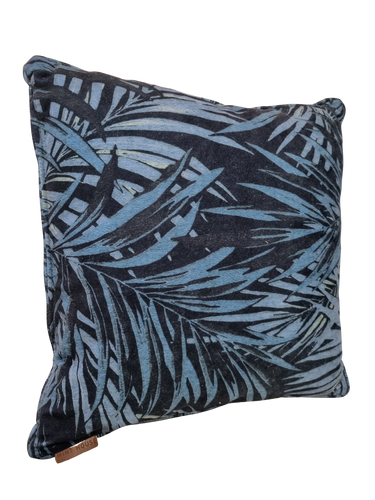 Tropical palm leaf print cushion 50 x 50