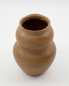 Organic camel coloured vase