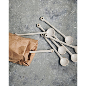 White stoneware spoon