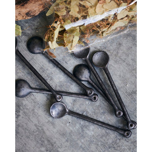 Black stoneware spoon