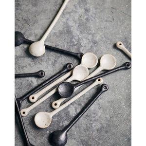 Black stoneware spoon