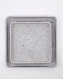 Grey stone trays set of 2