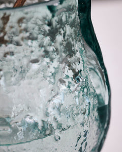 Light blue glass vase