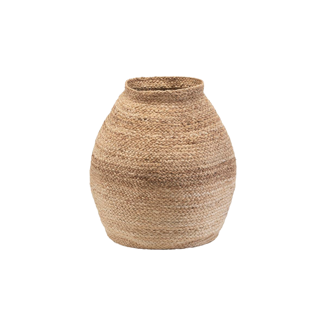 Natural jute bell shaped large basket