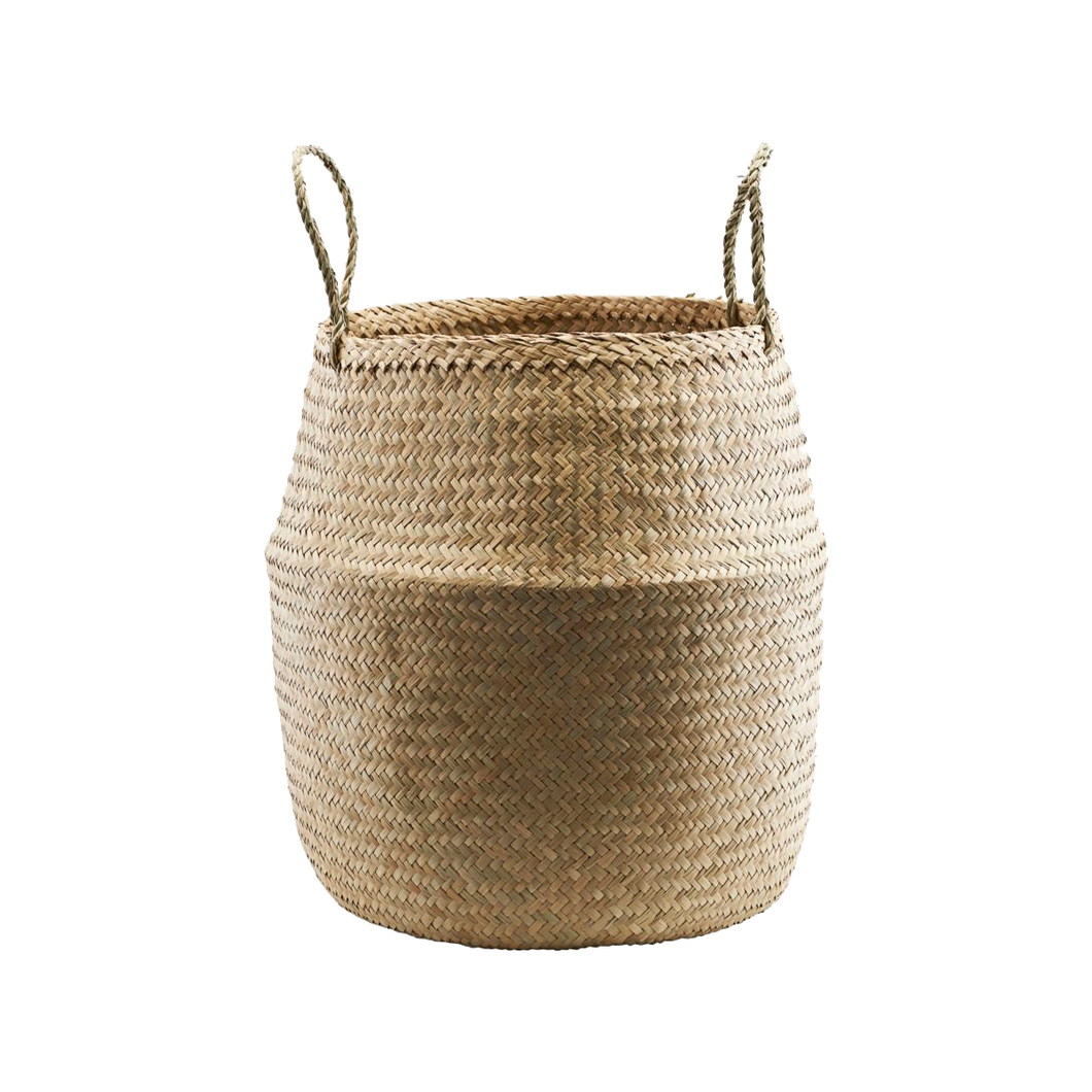 Natural seagrass 'Belly' basket
