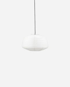 White 'bidar' paper lampshade