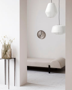 White 'bidar' paper lampshade