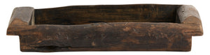 Dark brown recycled wood dish