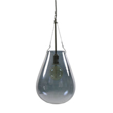 Load image into Gallery viewer, Blue grey hanging glass pendant light 53x25