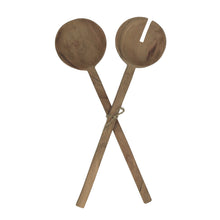 Load image into Gallery viewer, Acacia wood salad server set