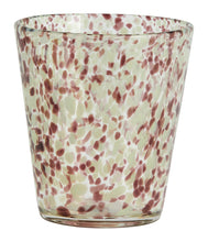 Load image into Gallery viewer, Clear, brown and green decorative drinking glass