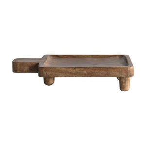 Mango wood serving tray on legs