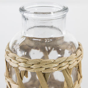 Natural maluku seagrass wrapped vase medium