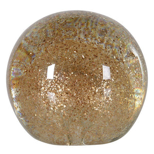 Gold speckled paperweight