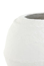 Load image into Gallery viewer, White rough finished papermache pot large