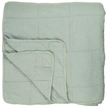 Load image into Gallery viewer, Sage &#39;vintage&#39; quilt throw 130x180