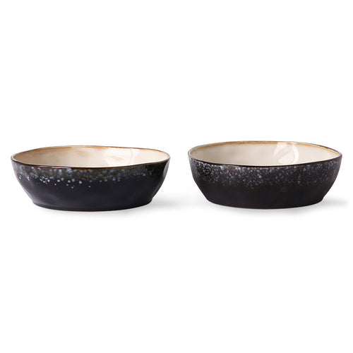 70's ceramics pasta bowls galaxy set of 2