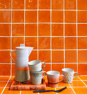 70's ceramics americano mugs set of 4