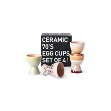 Load image into Gallery viewer, 70&#39;s ceramics egg cups set of 4