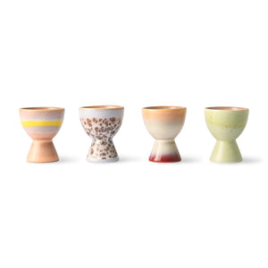 70's ceramics egg cups set of 4