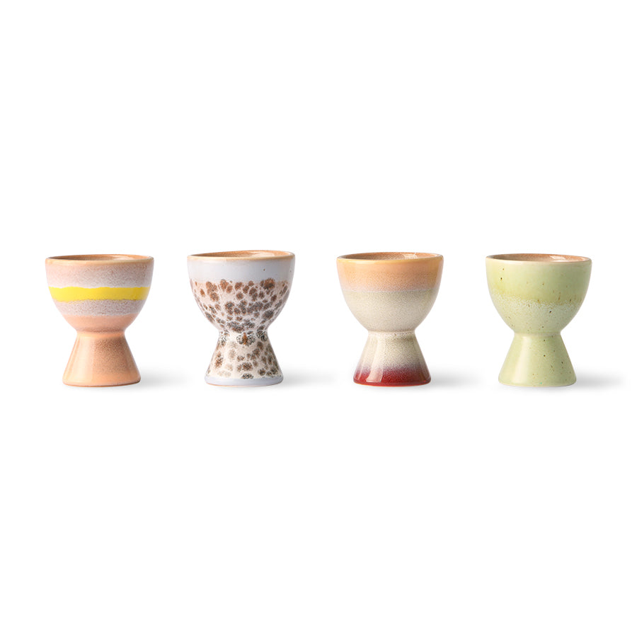 70's ceramics egg cups set of 4