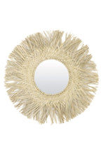 Load image into Gallery viewer, Natural straw wall mirror