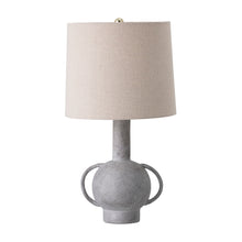 Load image into Gallery viewer, Grey terracotta table lamp